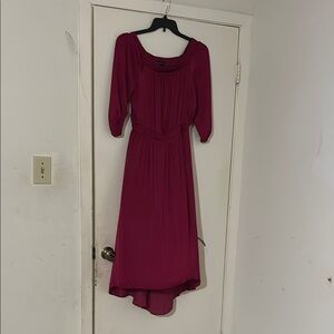 INC International Concepts Pink High-Low Sundress with Bishop Sleeves